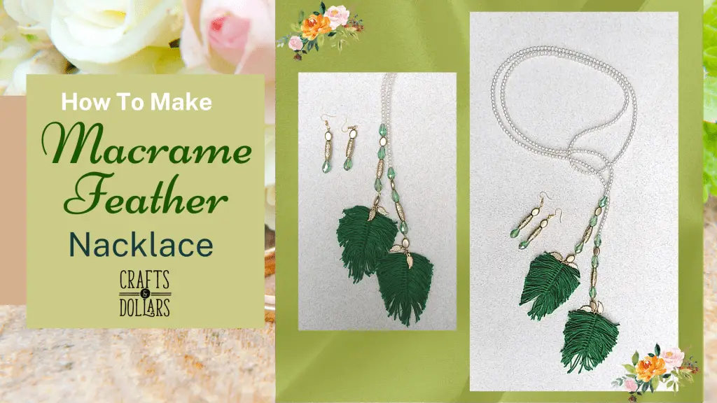 macramé necklace and earrings photos