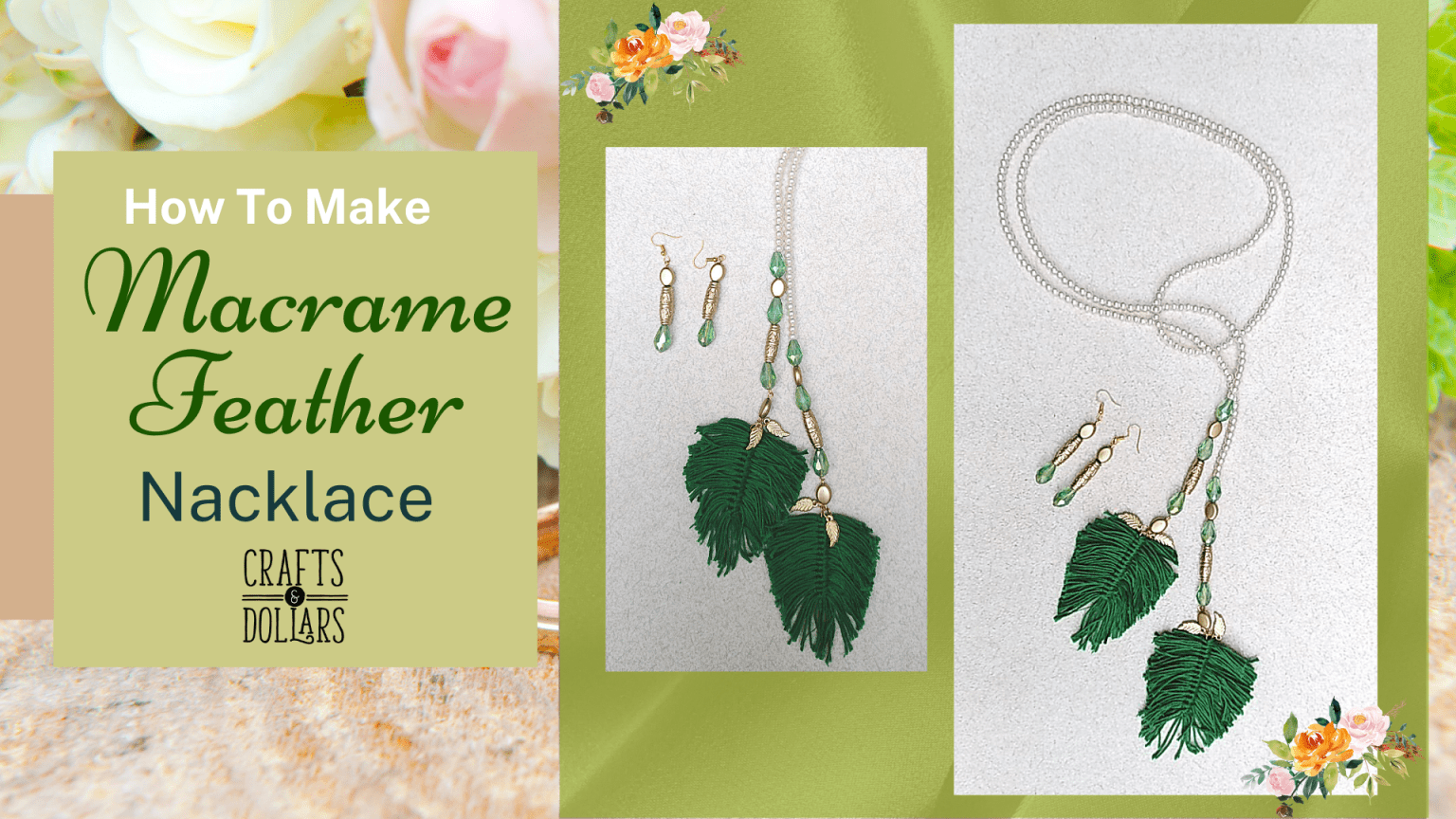 How to Make a Macramé Necklace Tutorial Crafts & Dollars