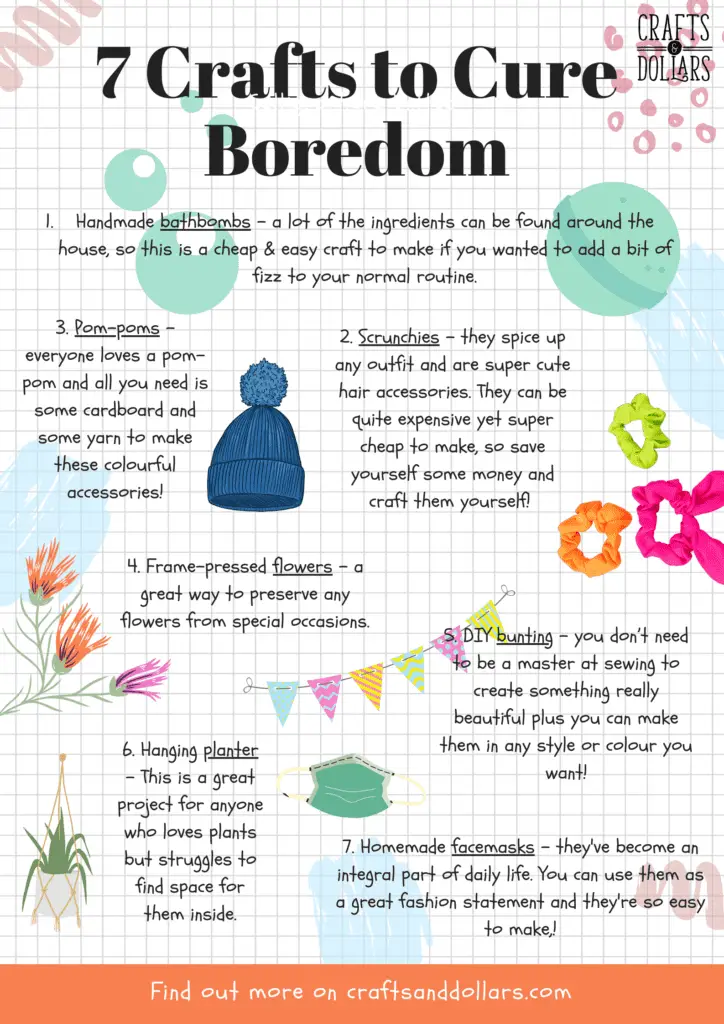 Crafts to do when bored infographic