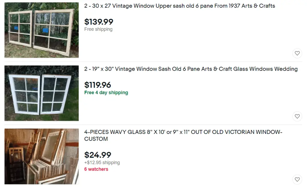 ebay vintage window listings