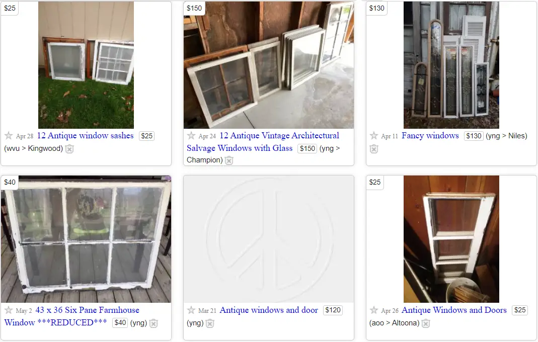 Where to Buy Old Windows for Crafts Crafts & Dollars