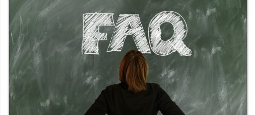 "FAQ" written on chalkboard