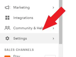 changing etsy shop name, step 3, click settings