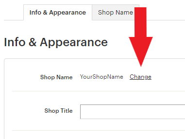 changing etsy shop name, step 5, click change